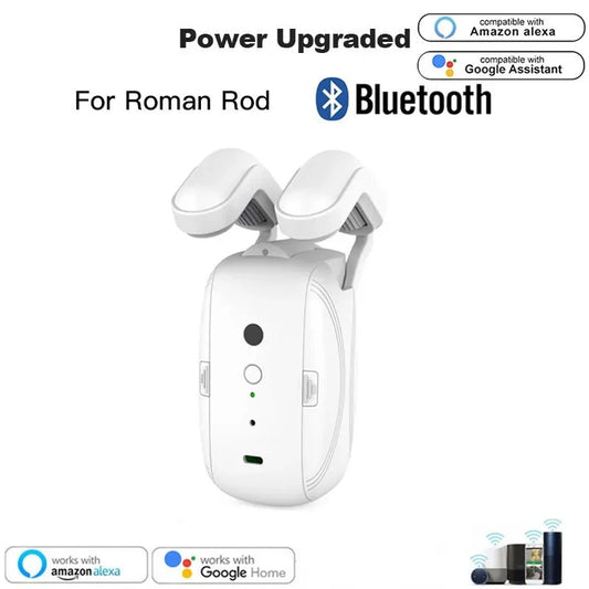 Smart Curtain Motor with WiFi and Bluetooth for Automatic Roman Rod and Rail Systems - Remote Control Electric Curtain Opener