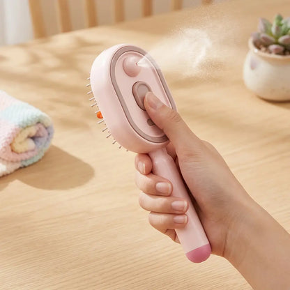 【Fathersdaygift】Multi-Function Hair Mist Spray Comb - Portable Detangling Brush with Fine Mist Nozzle, Refillable with Water, Leave-In Conditioner or Essential Oil, Suitable for All Hair Types