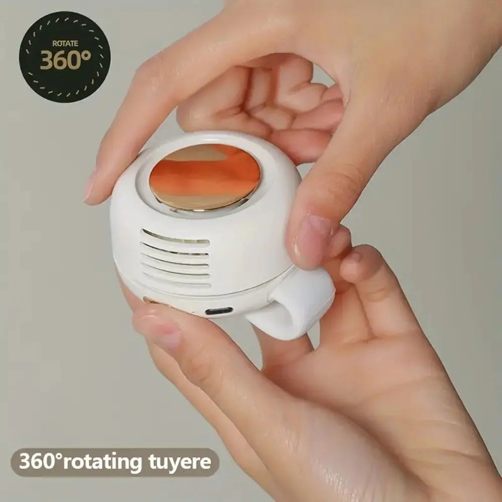 Mini Bladeless Fan — an Adjustable, 3-Speed ​​Waist Fan with Oscillation Function. Convenient to Carry, Silent, and Ideal for All Outdoor Activities. the Essential Gear for Nature Enthusiasts!