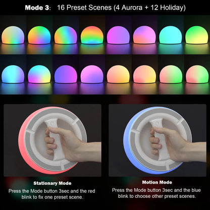 Interactive Tap Light, 1 Count USB Rechargeable LED Stress Relief Toy, 3 Modes 29-Color Ambient Lighting, Parent-Child Interactive Toy, Party Gift