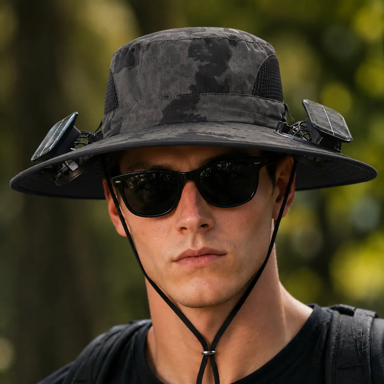 Solar Powered Fan Hat - UPF 50+ UV Protection, Wide Brim, Dual Power Solar/Usb Rechargeable, Water-Resistant for Hiking, Summer Outdoor Activities