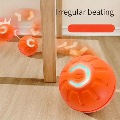 Rechargeable Silicone LED Interactive Pet Ball - Durable Chew Dog Toy with Auto Bounce Function