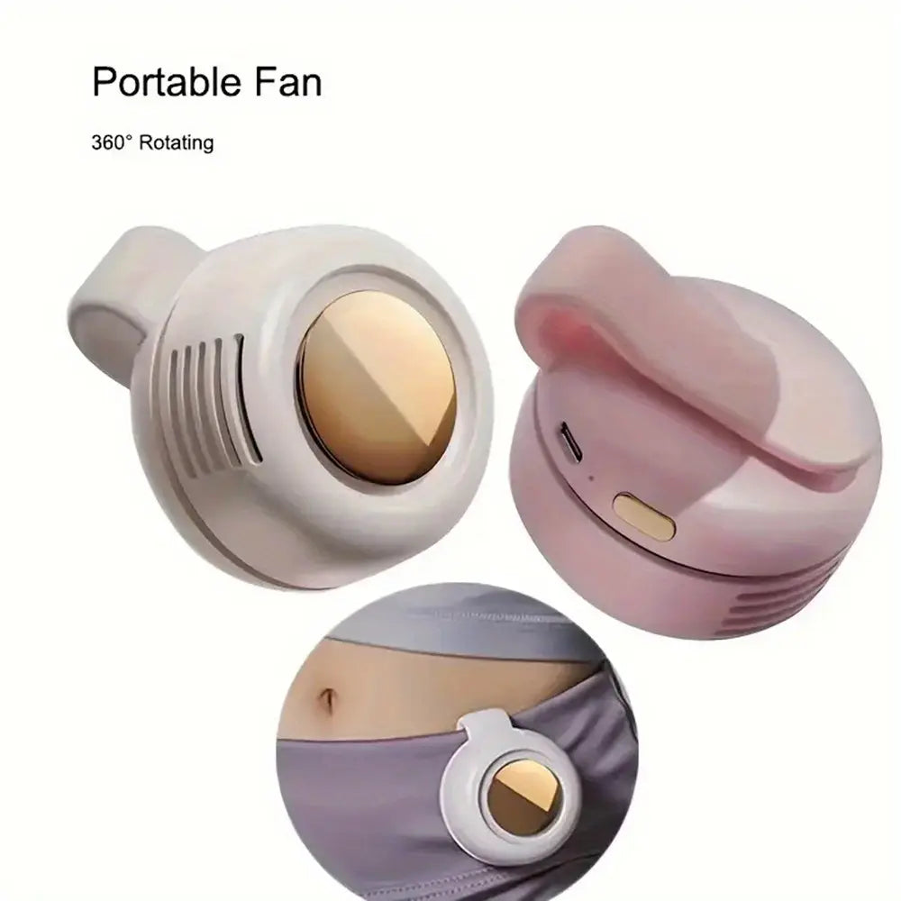 Mini Bladeless Fan — an Adjustable, 3-Speed ​​Waist Fan with Oscillation Function. Convenient to Carry, Silent, and Ideal for All Outdoor Activities. the Essential Gear for Nature Enthusiasts!