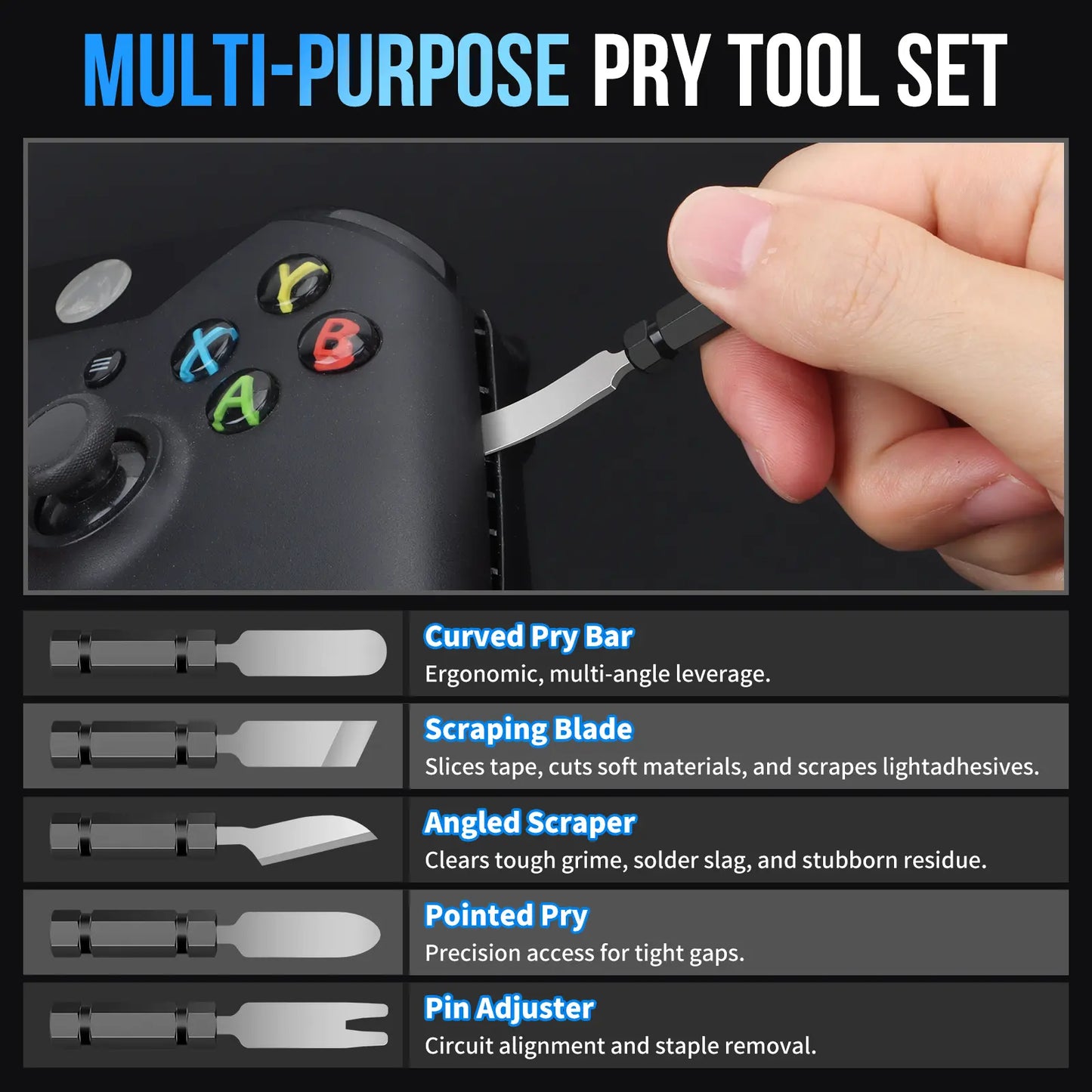 55-In-1 Magnetic Screwdriver Kit, Portable Precision Repair Tools with Wrenches, Pry Bars & Bits for Electronics and Daily Use
