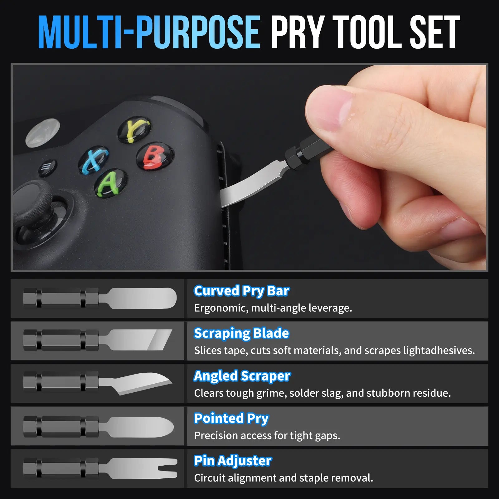 55-In-1 Magnetic Screwdriver Kit, Portable Precision Repair Tools with Wrenches, Pry Bars & Bits for Electronics and Daily Use