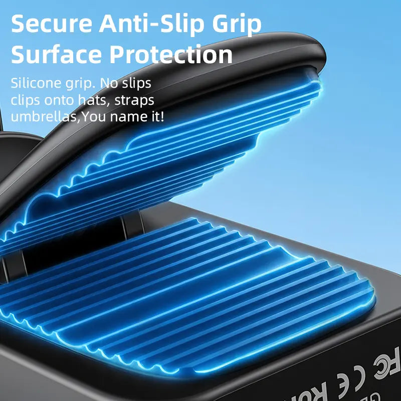 Clip on Mini Fan with Cool-Touch Plate, 5-Speed Rechargeable 3000Mah Portable Fan, Wearable Clip for Umbrellas and Bags, Usb-Powered Mini Fan for Summer Camping, Outdoor Stroller and Travel Use Protection