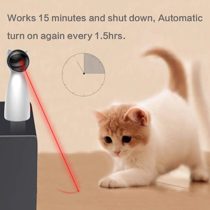 Cat Automatic Interactive Laser Toys, Indoor Cat Interactive Laser Toys, Real Random Track Rechargeable Pet Laser Toys, Fun Cat Toys, Pet Gifts for Indoor Cats/Kittens/Dogs and Other Various Pets