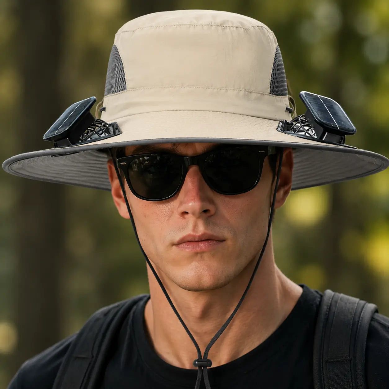 Solar Powered Fan Hat - UPF 50+ UV Protection, Wide Brim, Dual Power Solar/Usb Rechargeable, Water-Resistant for Hiking, Summer Outdoor Activities