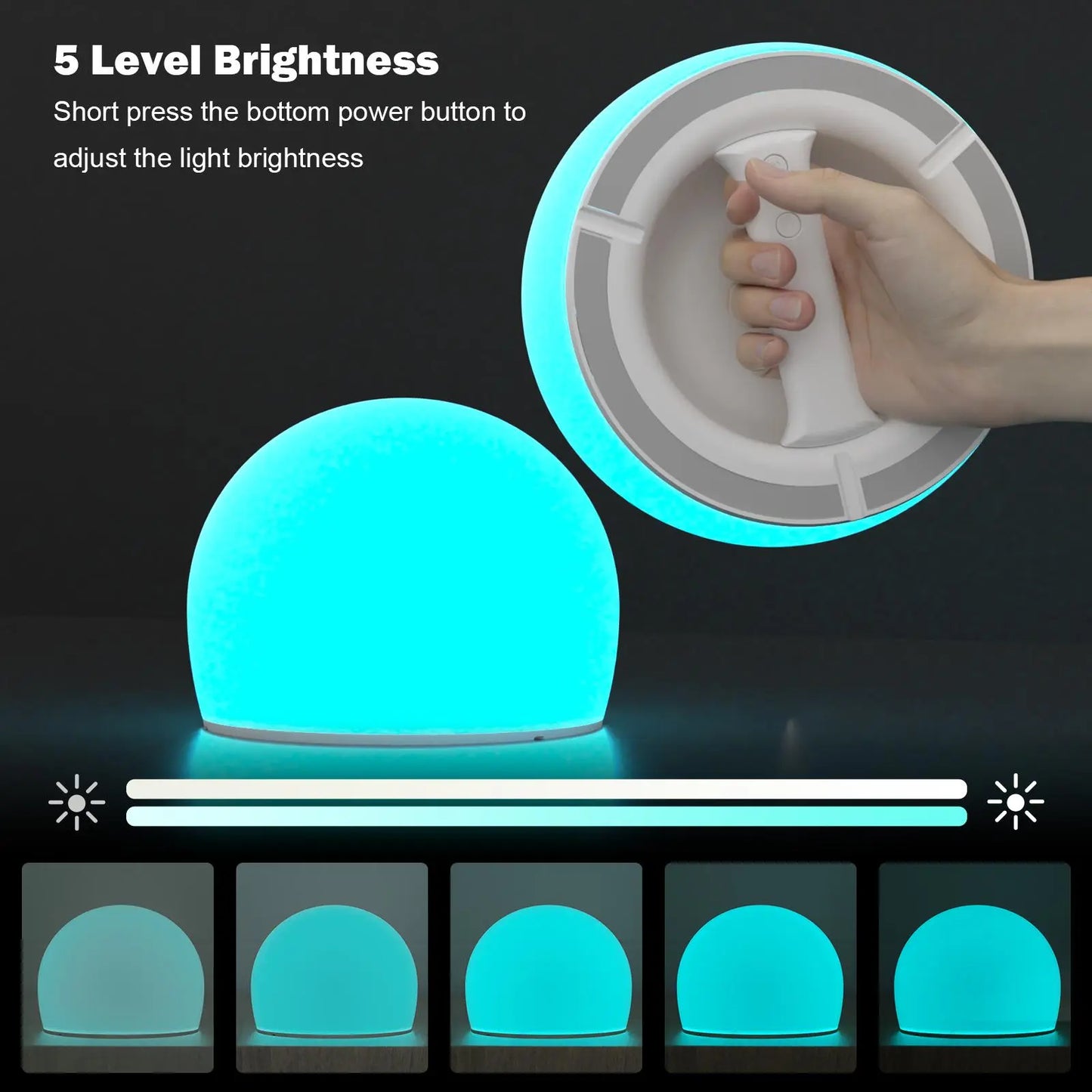 Interactive Tap Light, 1 Count USB Rechargeable LED Stress Relief Toy, 3 Modes 29-Color Ambient Lighting, Parent-Child Interactive Toy, Party Gift