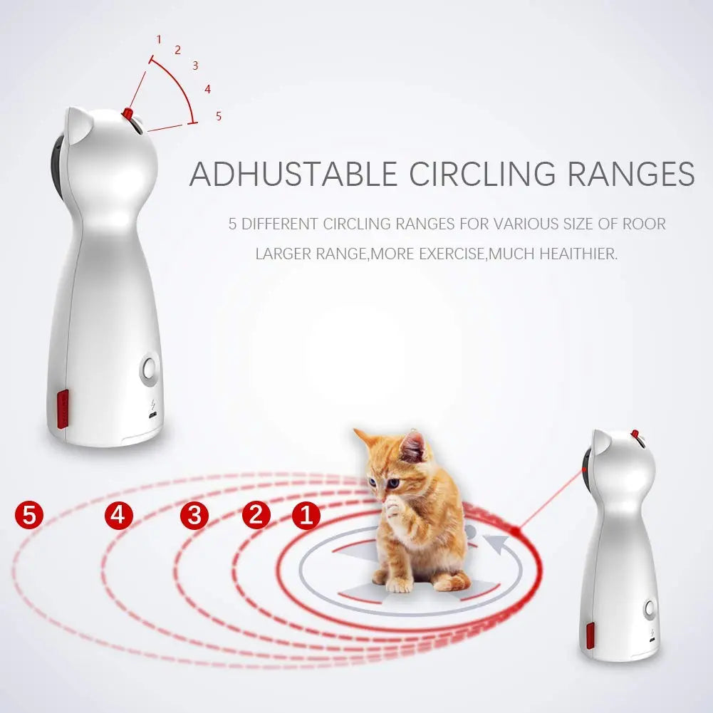 Cat Automatic Interactive Laser Toys, Indoor Cat Interactive Laser Toys, Real Random Track Rechargeable Pet Laser Toys, Fun Cat Toys, Pet Gifts for Indoor Cats/Kittens/Dogs and Other Various Pets